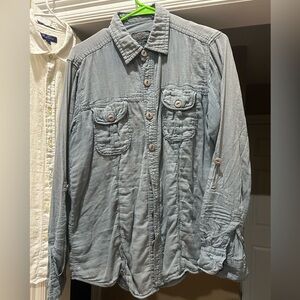 Jeremiah Super Soft Medium Blue/Gray Button Up